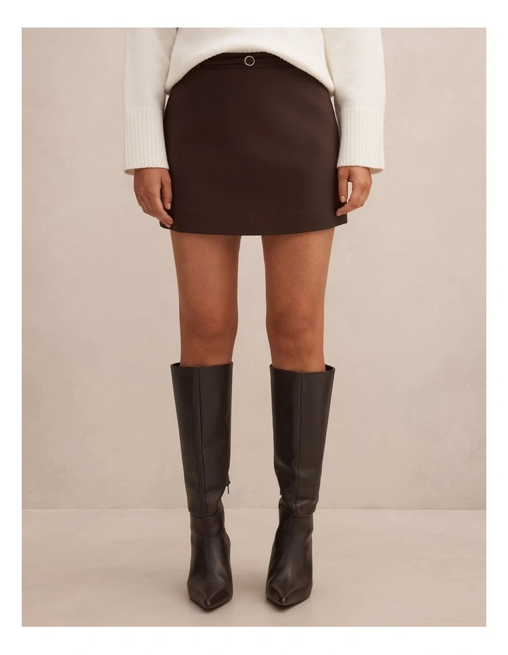 Rosa Belted Skorts in Brown image 1