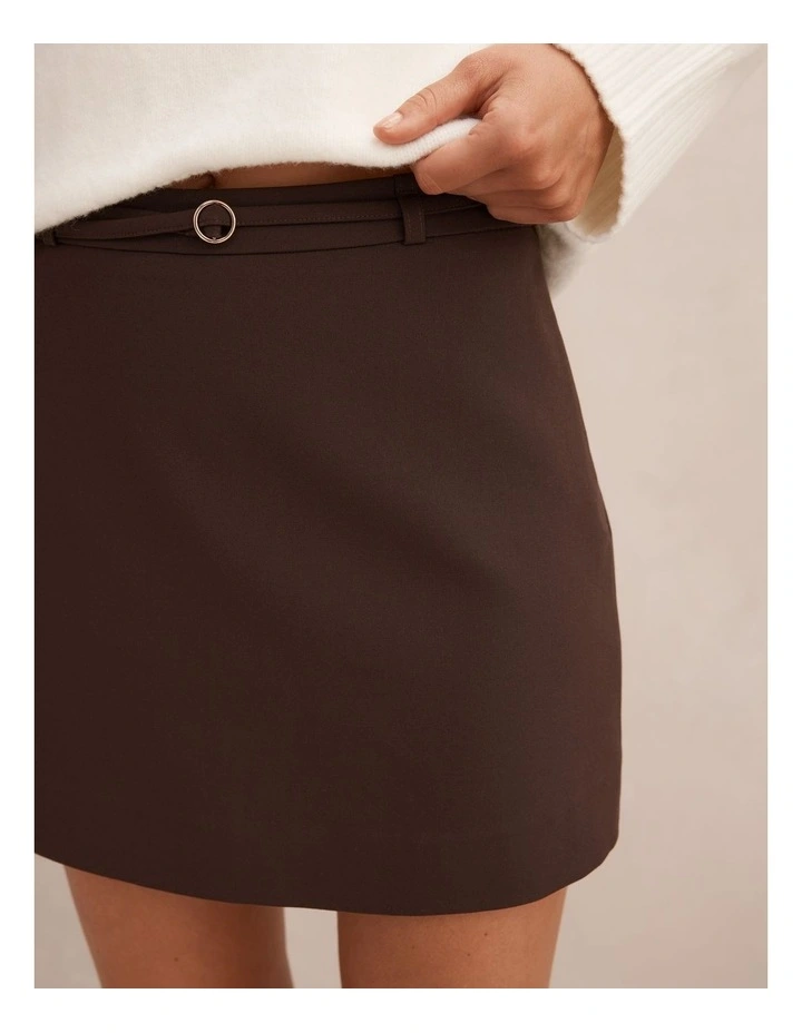 Rosa Belted Skorts in Brown image 4