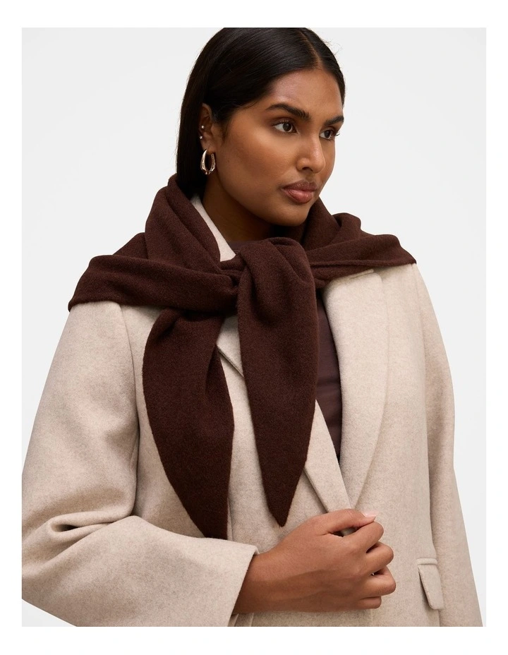 Tina Triangle Scarf in Brown image 2