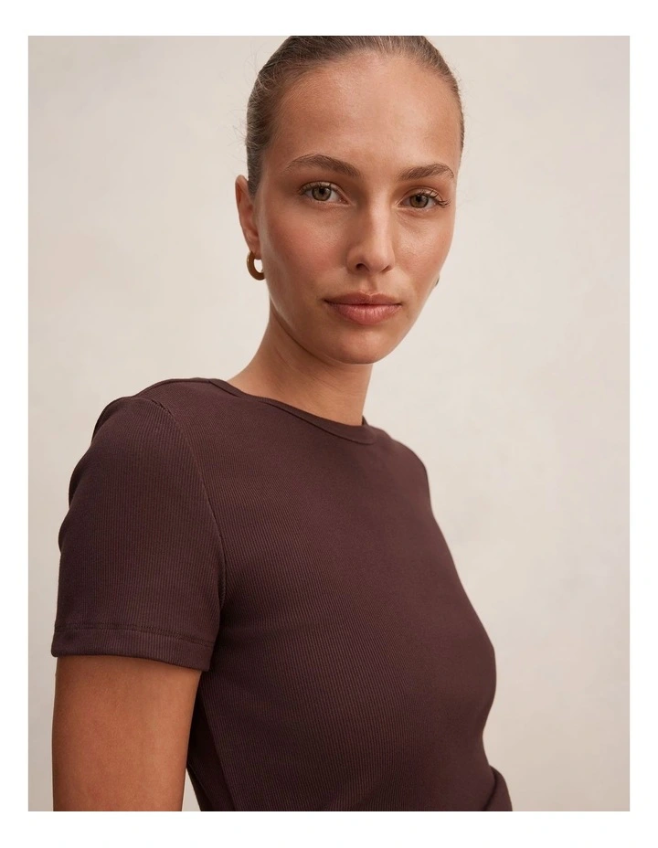 Kelly Tuck Detail Baby TinShirt in Brown image 4