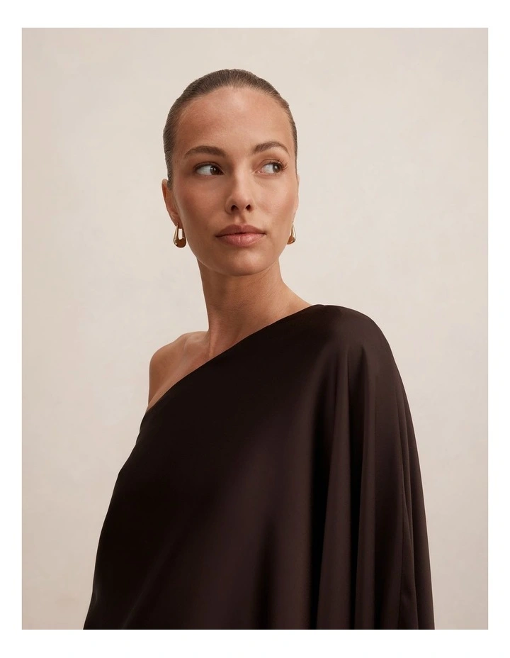 Alanna Asymmetrical Top in Brown image 4