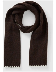 Tatum Stitch Detail Scarf in Chocolate