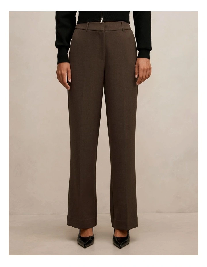 Ada Straight Leg Pants in Mocha image 1