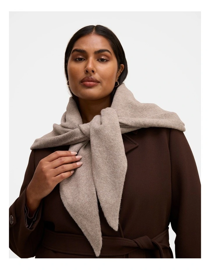 Tina Triangle Scarf in Brown image 2