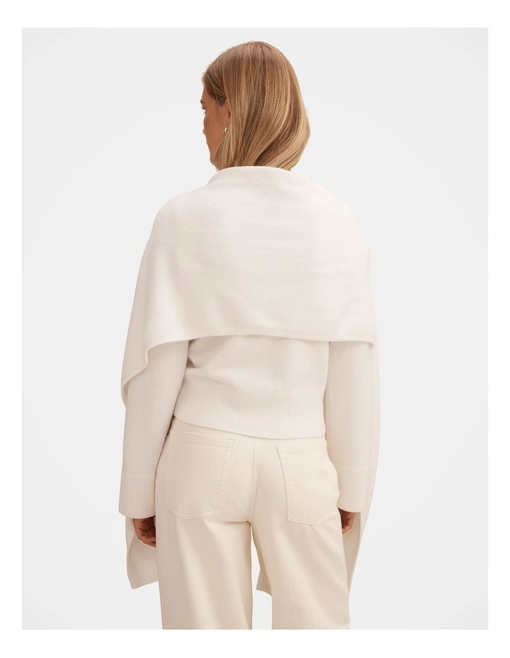 Melody Scarf Detail Sweater in Cream image 2