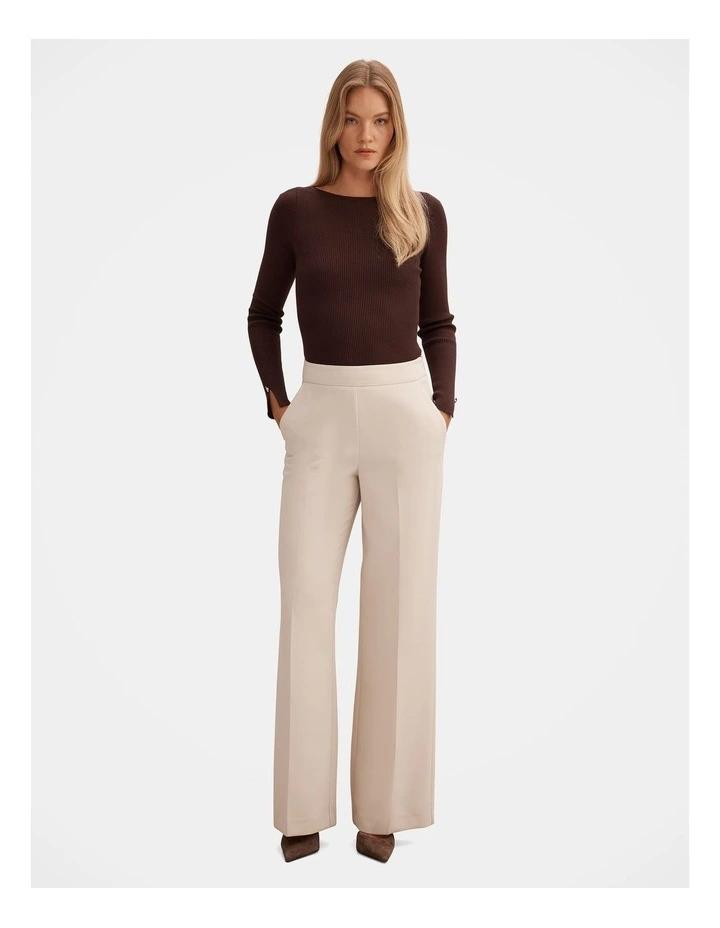 Marissa Wide Leg Pants in Cream image 5