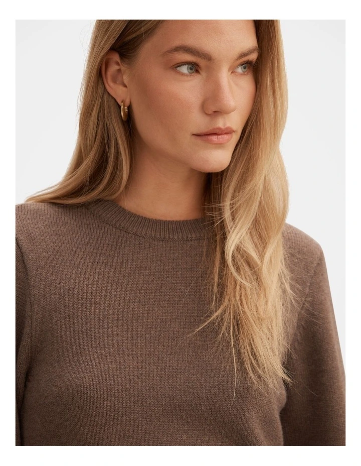Ella Wide Sleeves Jumper in Brown image 4