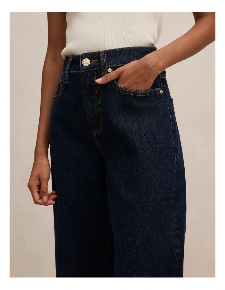 Nicki Mid Rise Straight Jeans in Blue image 4