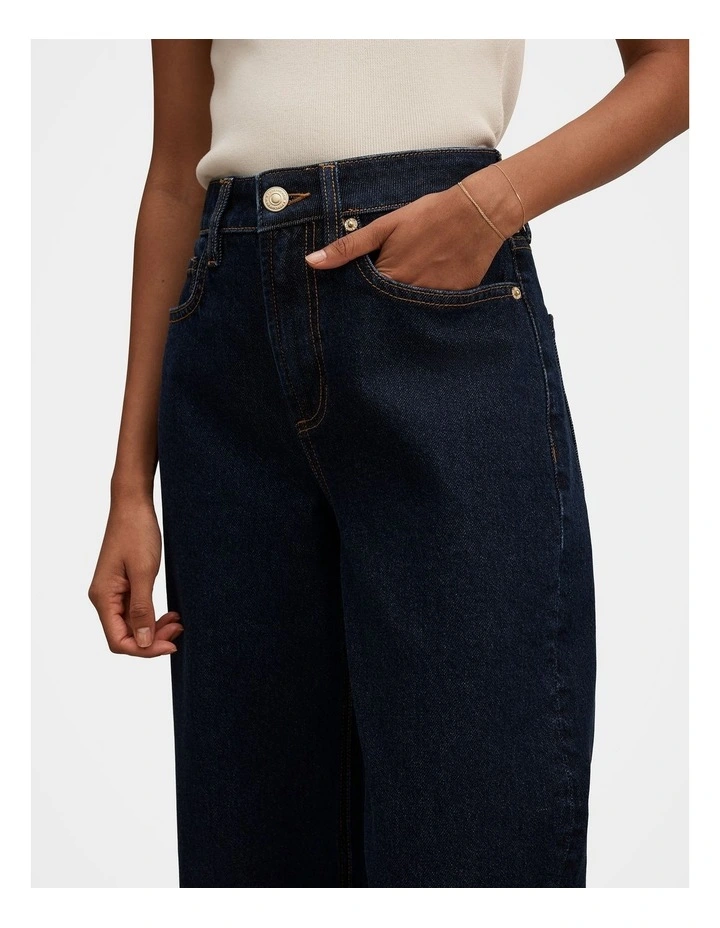 Nicki Mid Rise Straight Jeans in Blue image 4