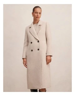 Daisy Double Breasted Coat in Oatmeal