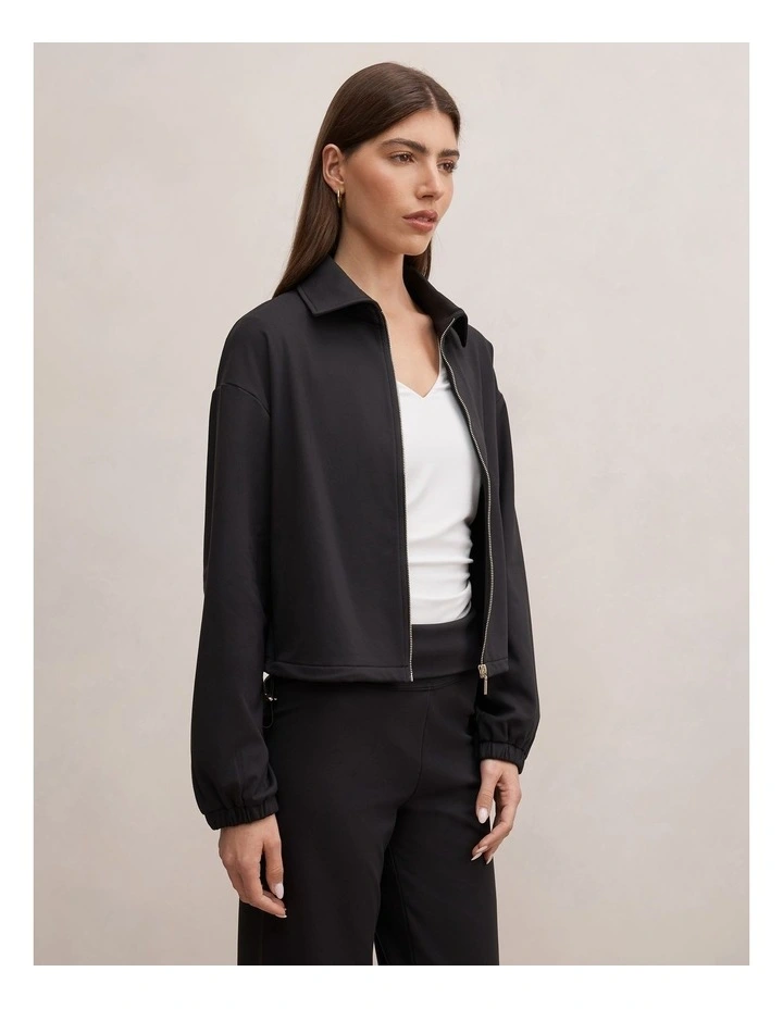 Willow Drawcord Jacket in Black image 3