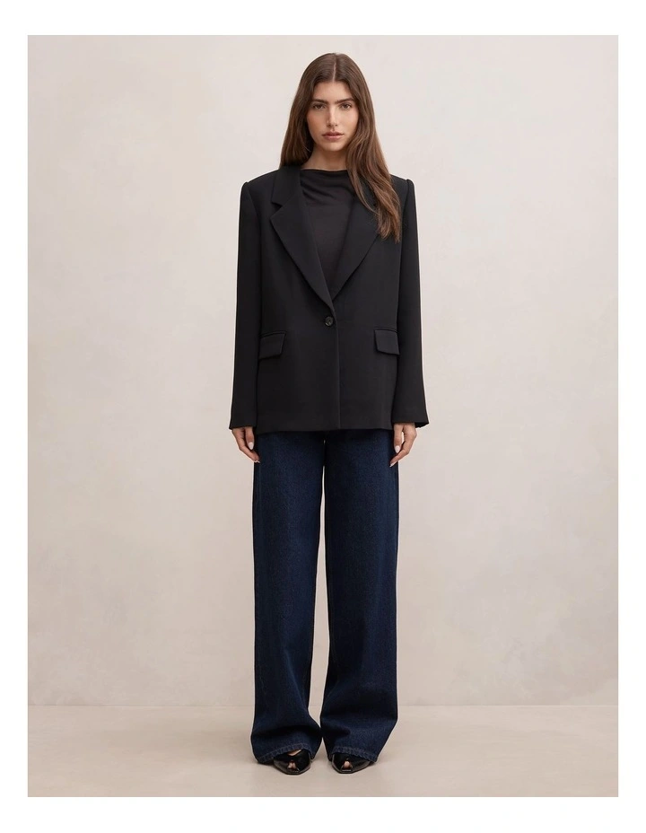Demi Single Breasted Blazer in Black image 5