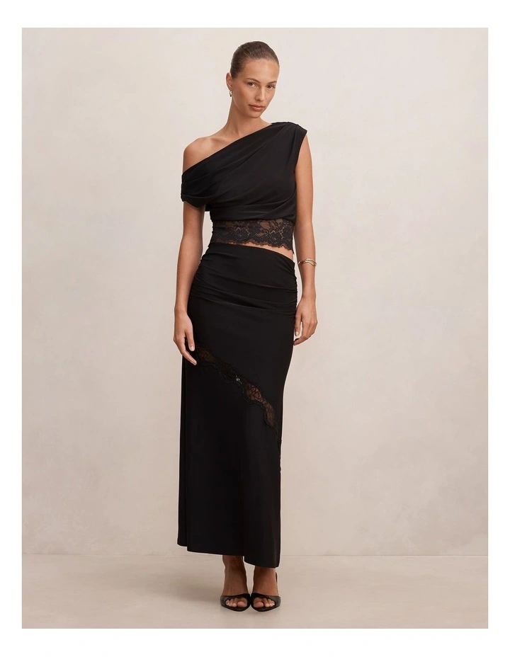 Quinn Tipped Lace Top in Black image 5