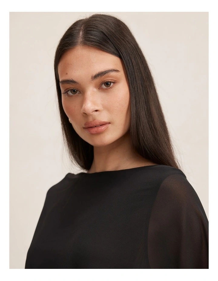 Jessie Batwing Top in Black image 4