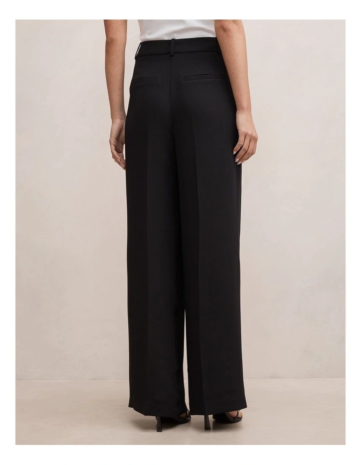 Eva Crepe Wide Leg Pants in Black image 2
