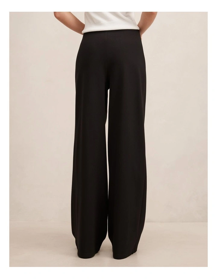 Liv Wide Leg Ponte Pants in Black image 2