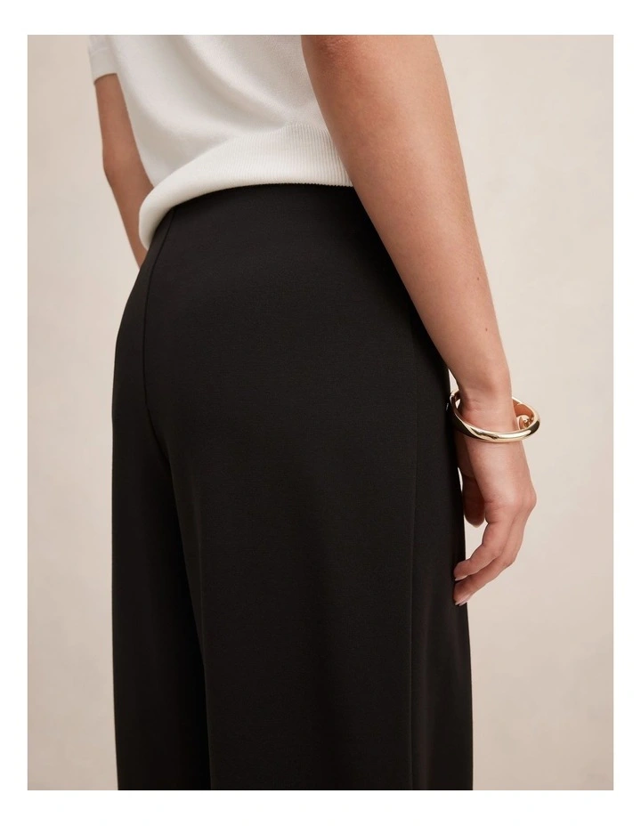 Liv Wide Leg Ponte Pants in Black image 4