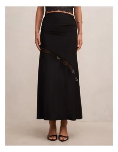 Quinn Lace Maxi Skirt in Black