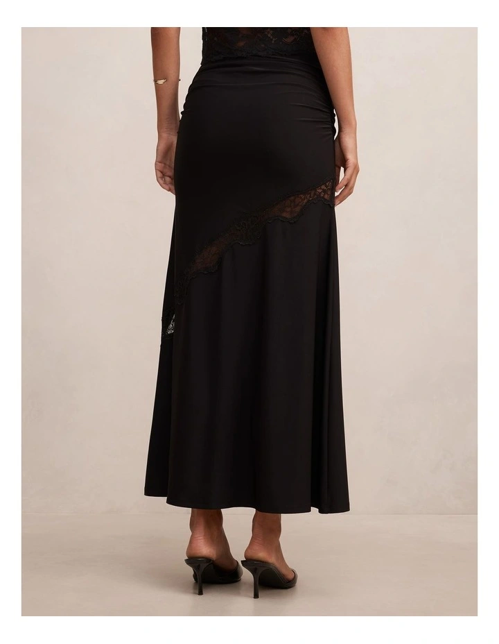 Quinn Lace Maxi Skirt in Black image 2