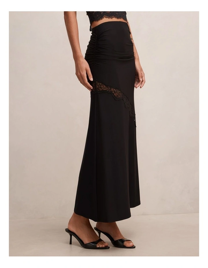 Quinn Lace Maxi Skirt in Black image 3