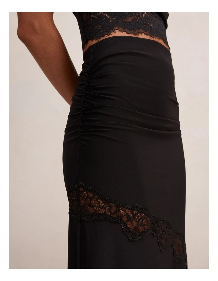 Quinn Lace Maxi Skirt in Black image 4