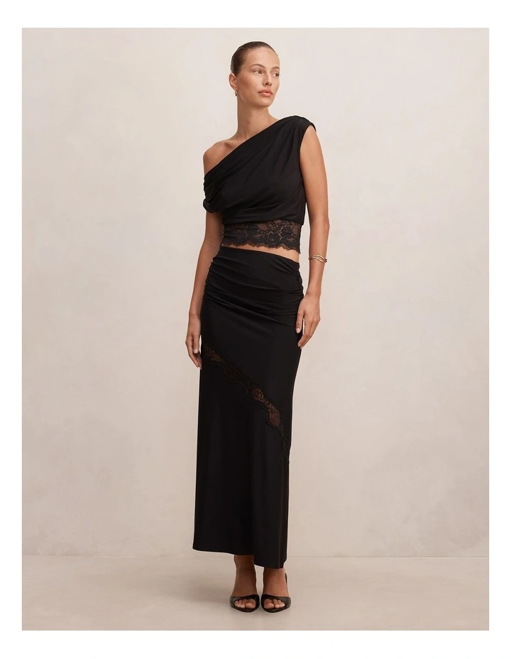 Quinn Lace Maxi Skirt in Black image 5