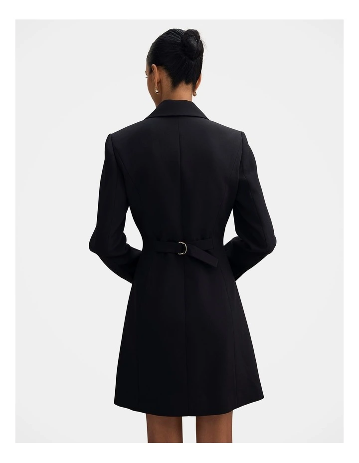 Saskia Cinched Blazer Dress in Black image 2