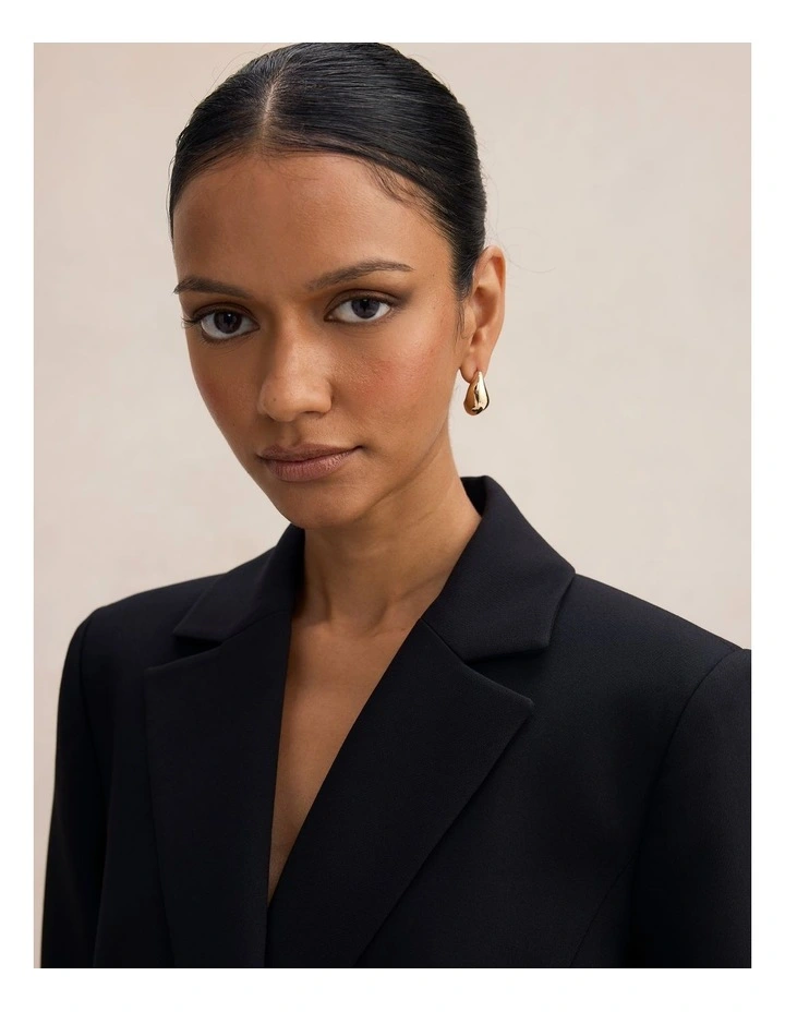 Saskia Cinched Blazer Dress in Black image 4