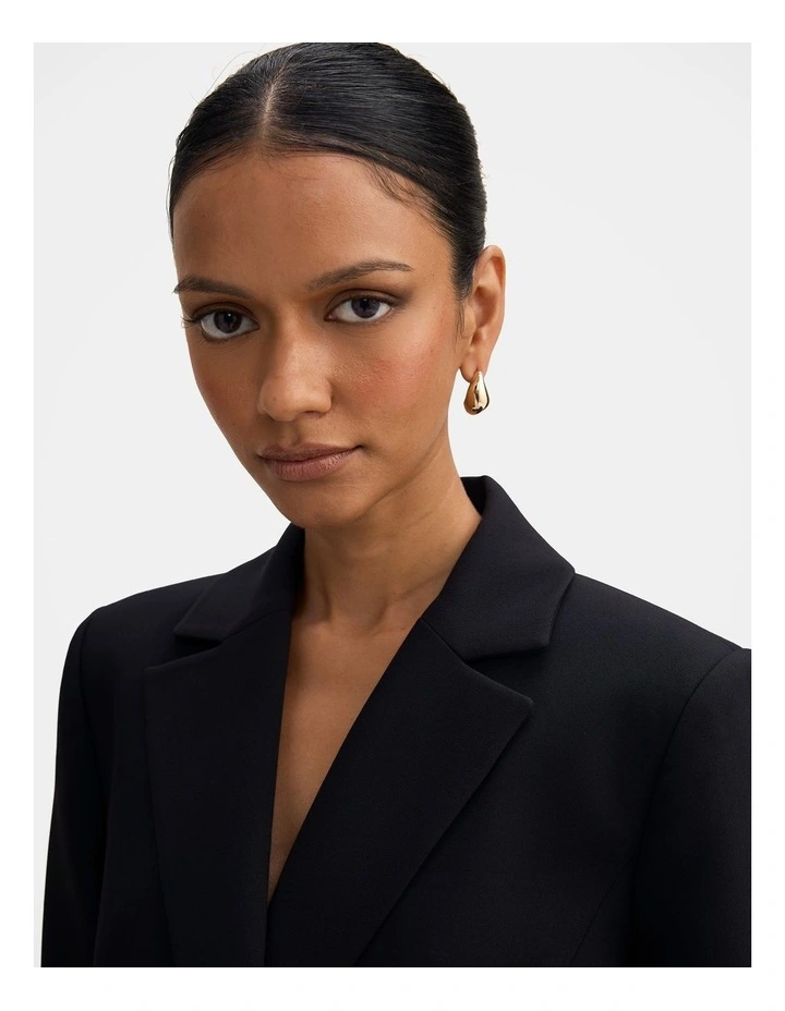 Saskia Cinched Blazer Dress in Black image 4