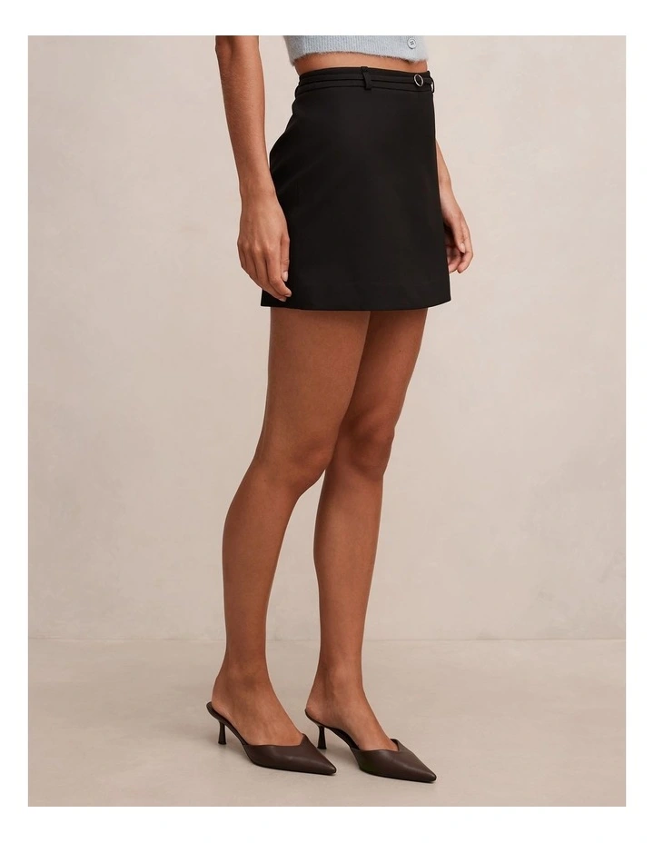 Rosa Belted Skort in Black image 3