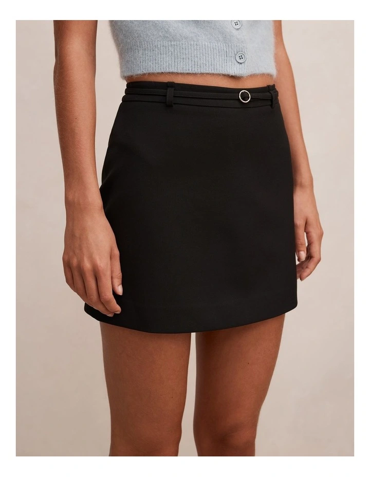 Rosa Belted Skort in Black image 4