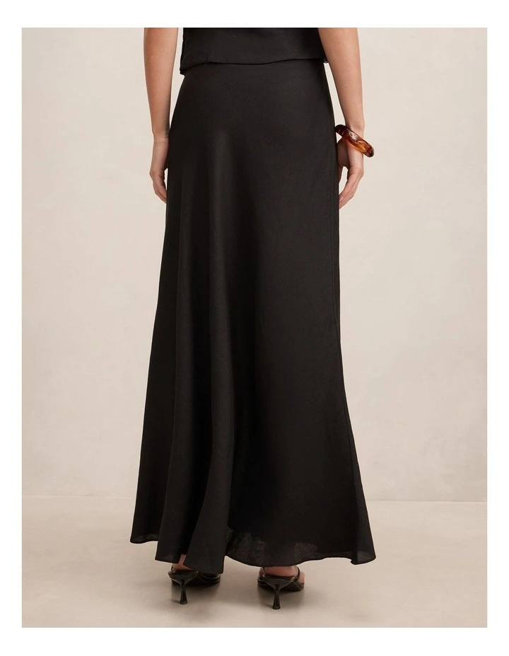 Mila Wrap Maxi Skirt in Black image 2
