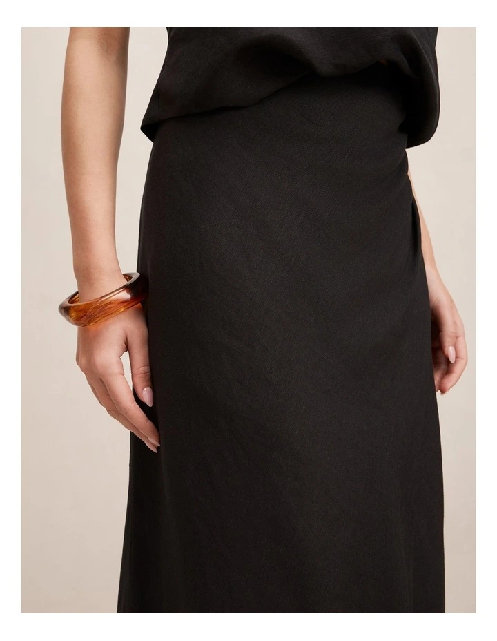 Mila Wrap Maxi Skirt in Black image 4