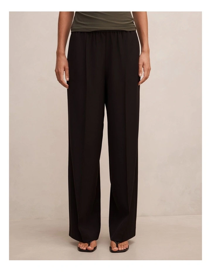 Alyssa Elastic Waist Pants in Black image 1