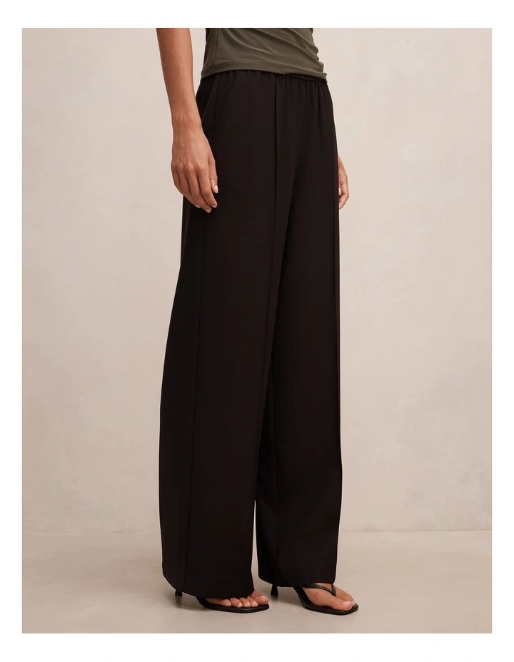 Alyssa Elastic Waist Pants in Black image 3