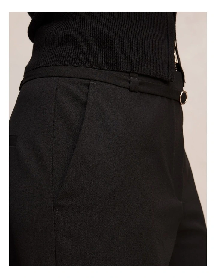 Kyla Belted Straight Leg Pants in Black image 4