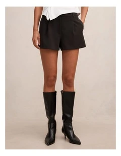 Rita Pleated Shorts in Black