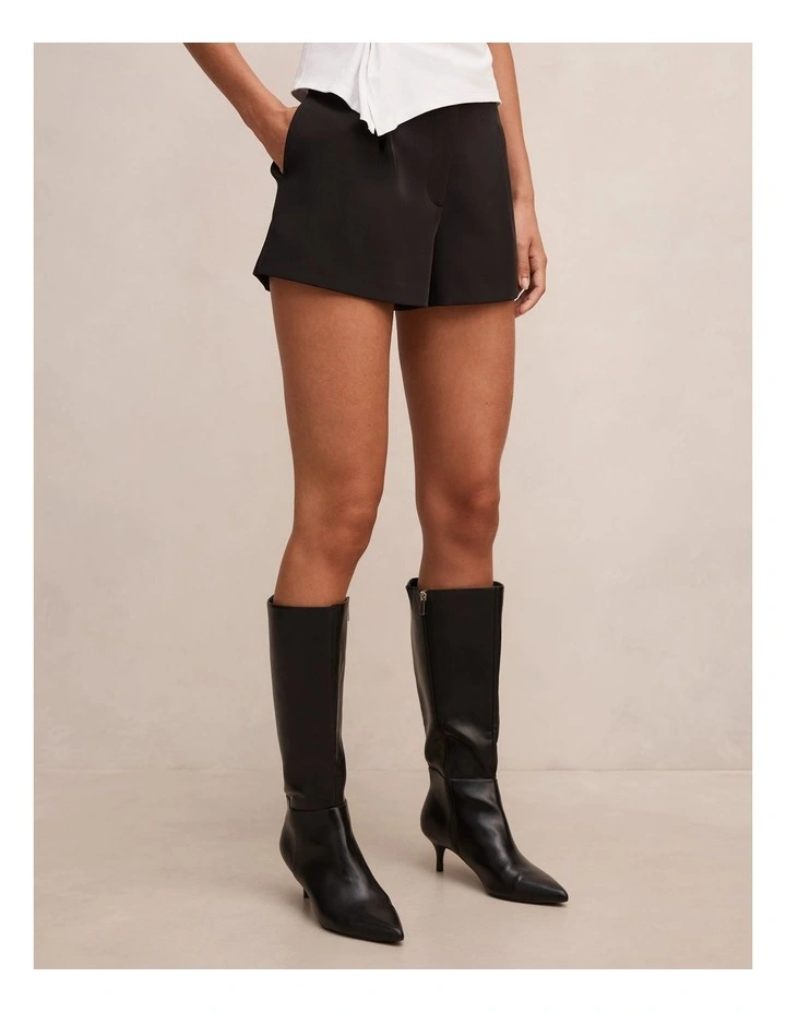 Rita Pleated Shorts in Black image 3