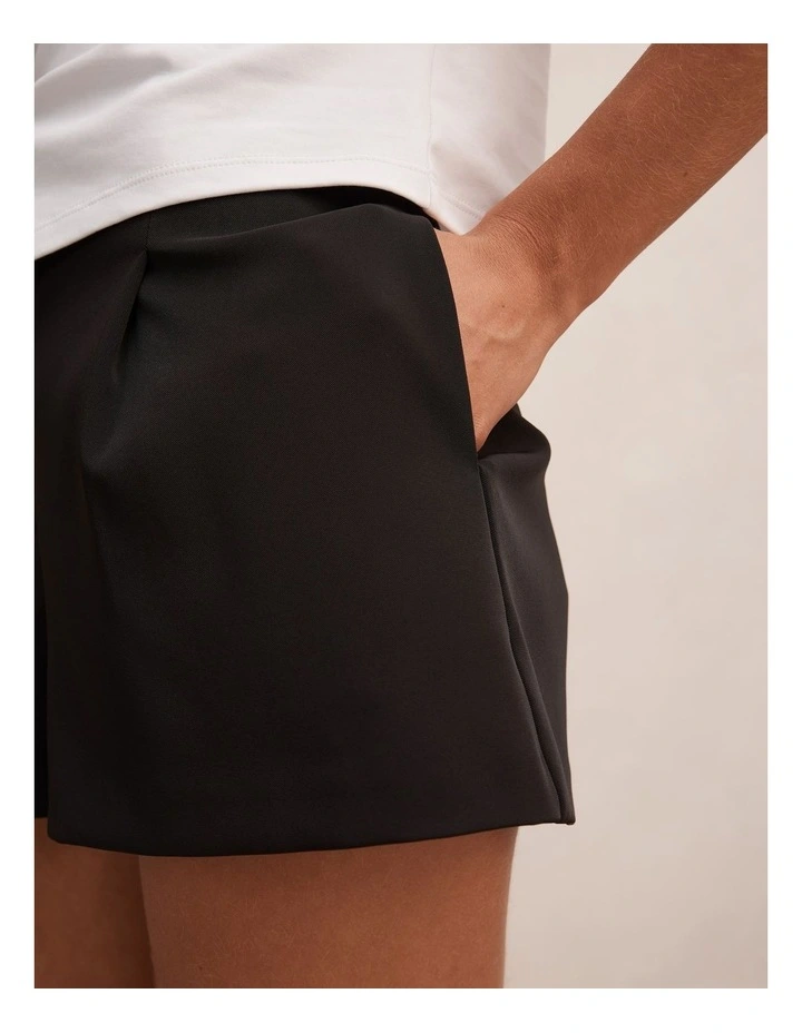 Rita Pleated Shorts in Black image 4
