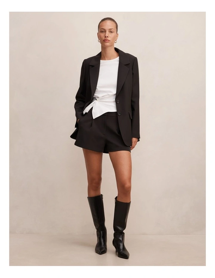 Rita Pleated Shorts in Black image 5