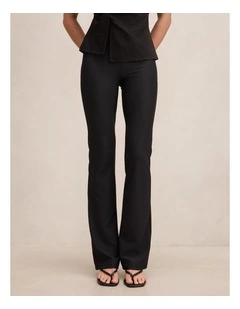 Reagan Ribbed Flared Pants in Black