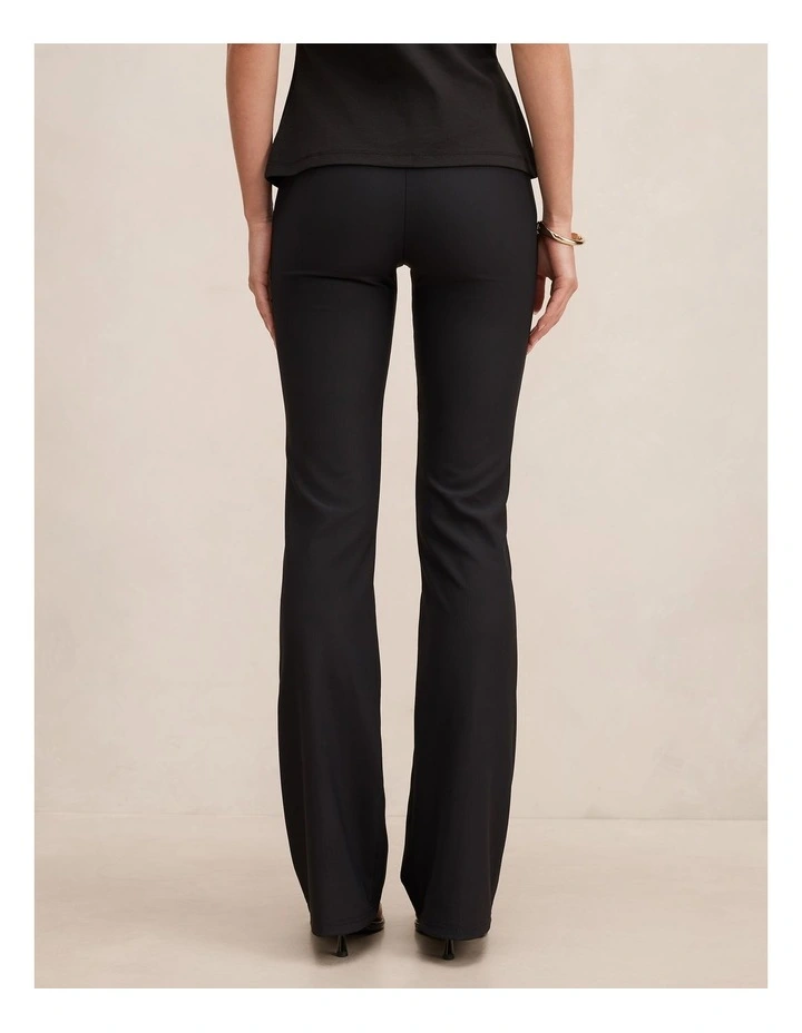 Reagan Ribbed Flared Pants in Black image 2