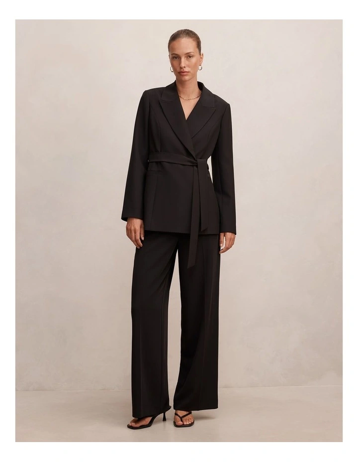 Bella Belted Blazer in Black image 5