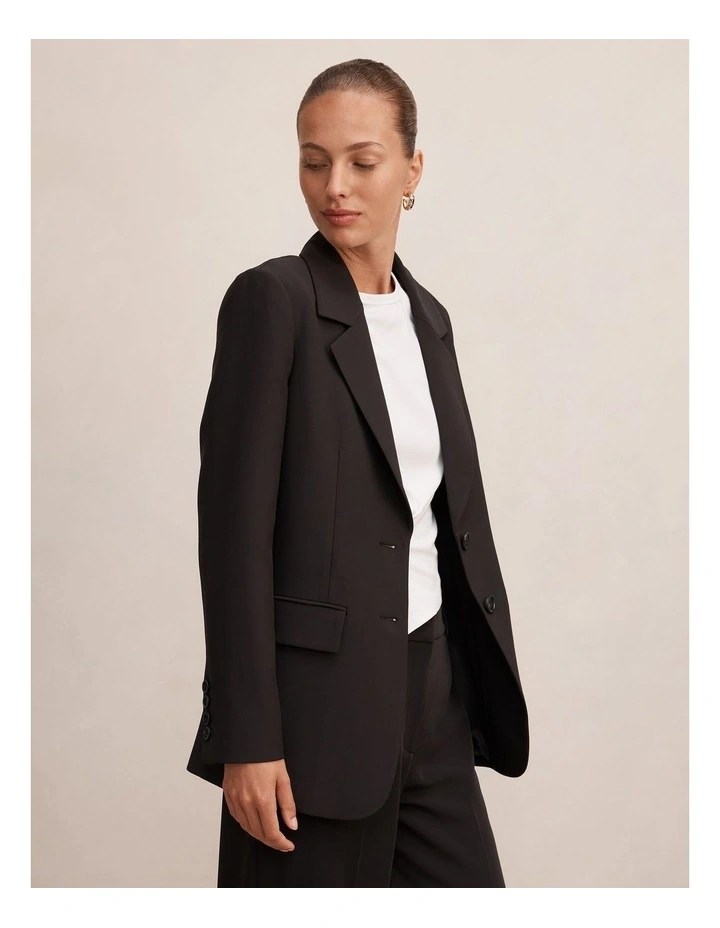 Rita Relaxed Blazer in Black image 3