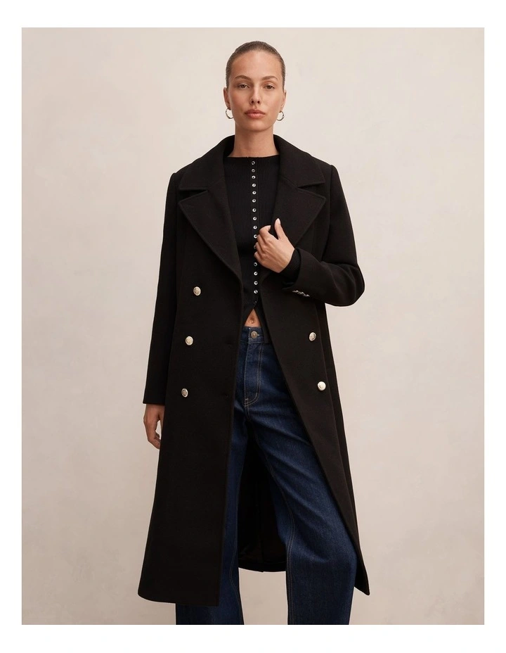 Mila Military Coat in Black image 1