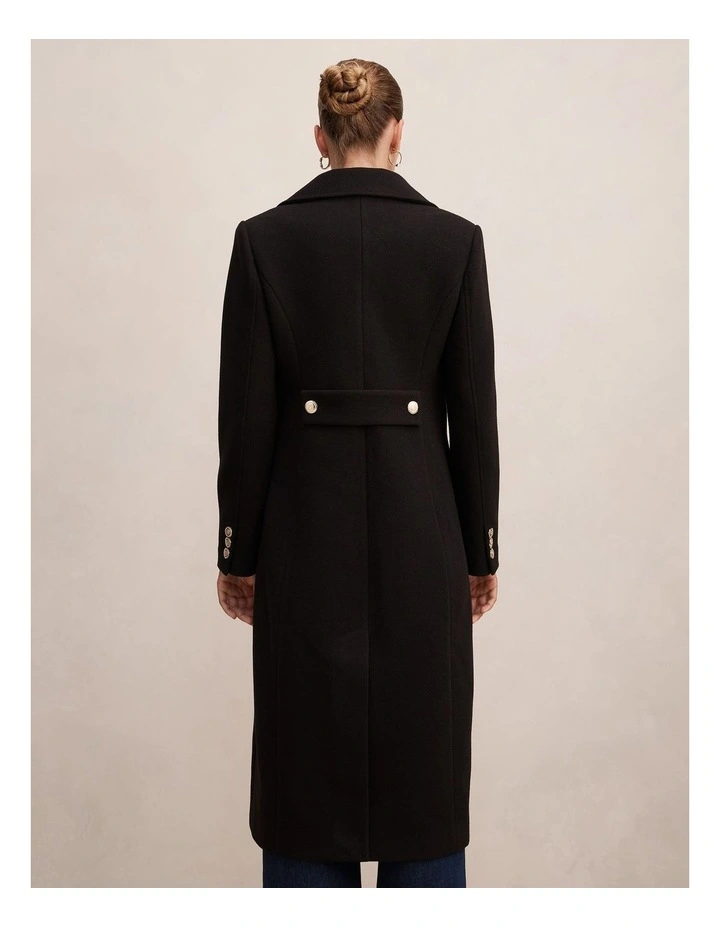 Mila Military Coat in Black image 2