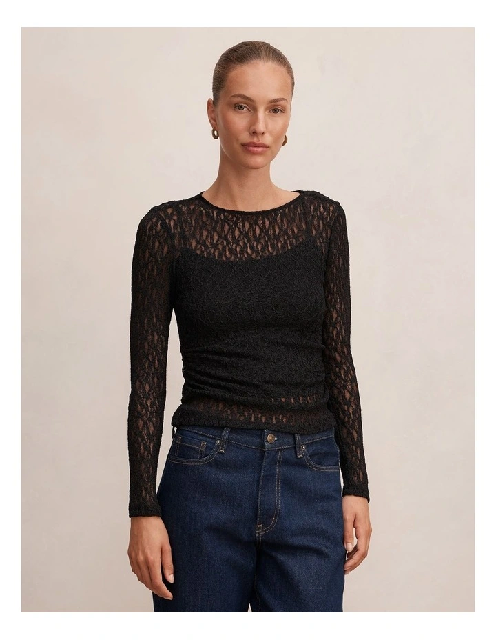 Alex Long Sleeves Top in Black image 1