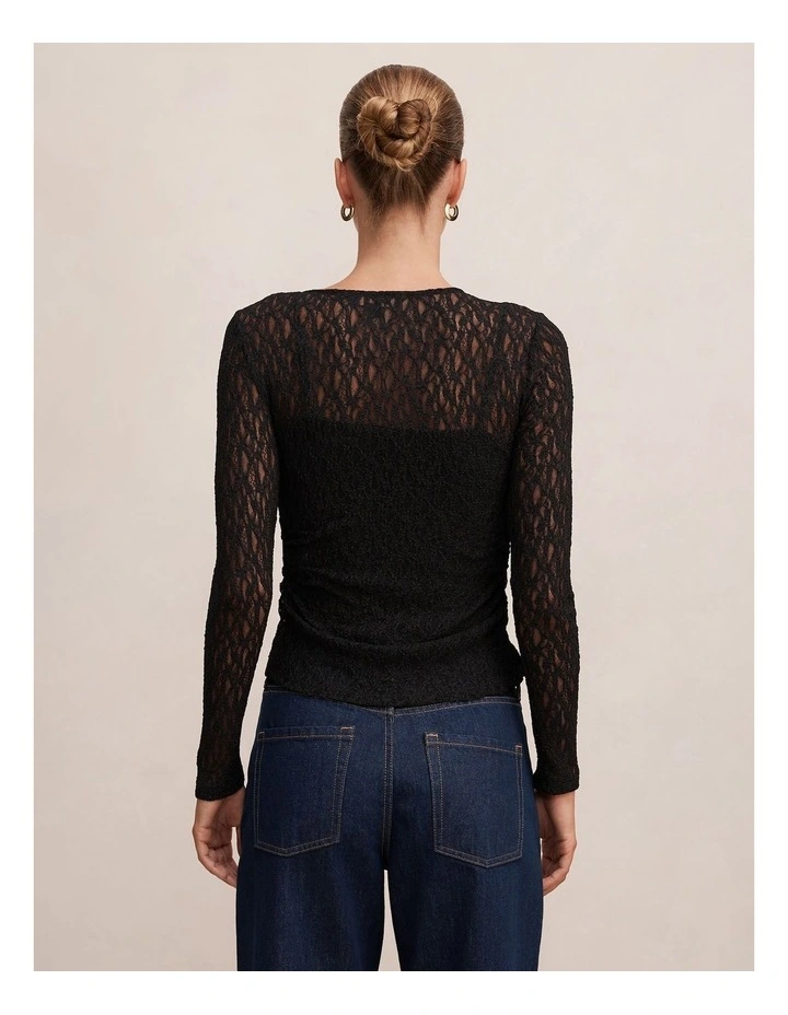 Alex Long Sleeves Top in Black image 2
