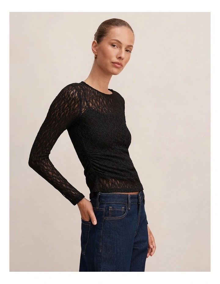 Alex Long Sleeves Top in Black image 3