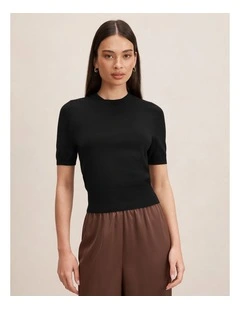 Maisie Short Sleeves T-shirt in Black